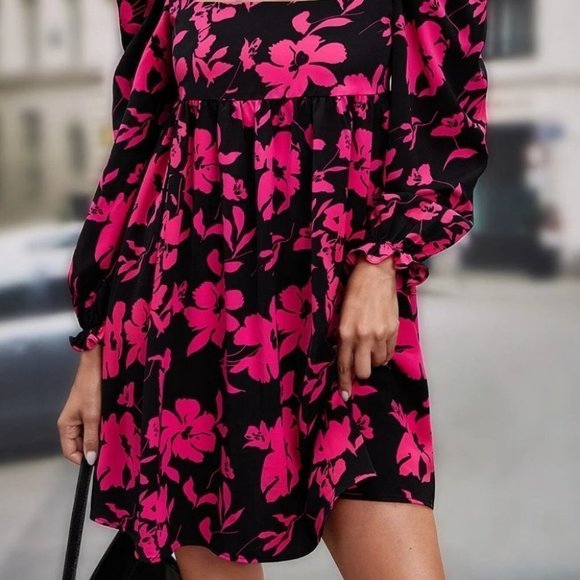 Pink And Black Womens Dress - Picture 2 of 4
